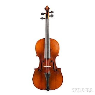 Violin, labeled GEORGIVS ULLMANNIVS/fecit Opus 203 Anno 1917, length of back 359 mm, with case.