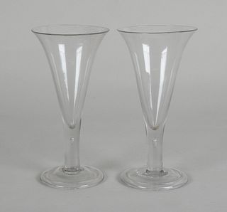 A Pair of Large 18th Century Flint Glass Vases 
