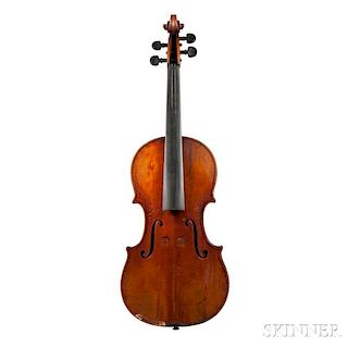 German Violin, Karl Herrmann, Markneukirchen, c. 1920, branded internally Reproduzzione/Gagliano/Fecit/Andreas Morelli, label