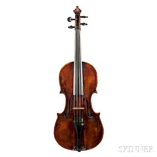 Violin, labeled Josephus Ferdinandus Leidolff/fecit Viennae, length of back 355 mm, with case.