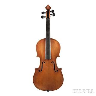 English Violin, labeled F. COOKE,/TONBRIDGE., length of back 356 mm.