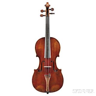 French Violin, Michel Couturieux, Mirecourt, c. 1860, branded internally COUTURIEUX MICHEL A PARIS, length of back 361 mm, wi