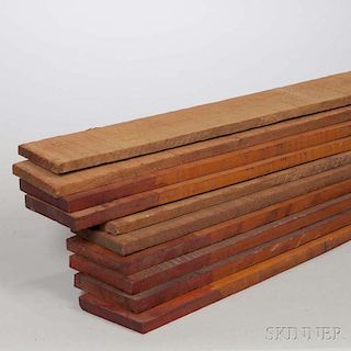 Ten Pernambuco Boards, of varying dimensions, approximate lg. 40 in., weight 33.4 lbs.Provenance: The estate of Randy L. Stee