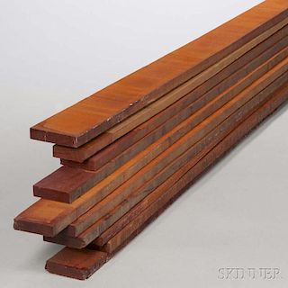 Ten Pernambuco Boards, of varying dimensions, approximate lg. 40 in., weight 18.4 lbs.Provenance: The estate of Randy L. Stee