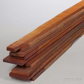 Ten Pernambuco Boards, of varying dimensions, approximate lg. 40 in., weight 22.6 lbs.Provenance: The estate of Randy L. Stee
