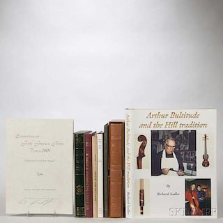 Eight Books on Bows, Pajeot; Bows for Musical Instruments; Arthur Bultitude and the Hill Tradition; and five others.
