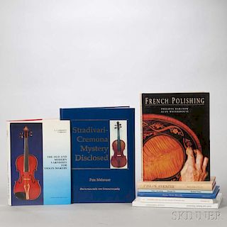 Eight Books on Varnish, Varnishes and Very Curious Secrets; Italian Violin Varnishes; Violin Varnish; and five others.