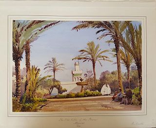 Gabriele Carelli (Italian 1820-1900) Orientalist Algiers Painting
