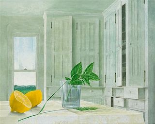 John Wilde, (American, 1919-2006), Interior with Lemons, 1956