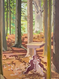 Lois Dodd, (American, b. 1927), Untitled (Can't See the End Table for the Trees)