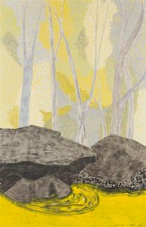 March Avery, (American, b. 1932), Yellow Trees, 1968