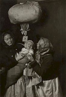 Lewis Wickes Hine, (American, 1874-1940), Italian Group with Baby at Ellis Island