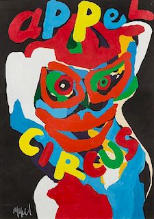 Karel Appel, (Dutch, 1921-2006), Appel Circus, 1978 (study for Circus portfolio),