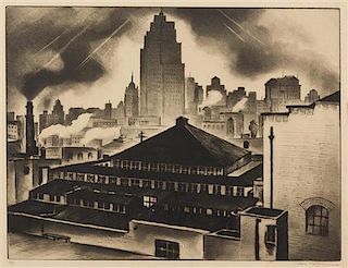 Gene Kloss, (American, 1903-1996), City, 1935
