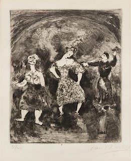 * Marc Chagall, (French/Russian, 1887-1985), Testament explique par Esope (pl. 27 from Les Fables de La Fontaine), 1927-30