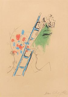 Marc Chagall, (French/Russian, 1887-1985), L’echelle (from Chagall), 1957