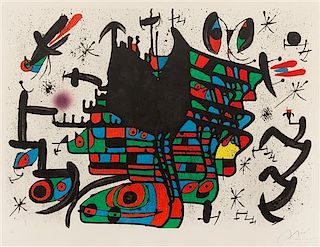 Joan Miro, (Spanish, 1893-1983), Untitled (from Homenatge a Joan Prats), 1971