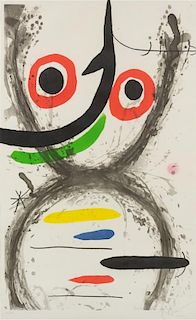 Joan Miro, (Spanish, 1893-1983), Prise a l’hamecon, 1969