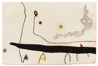 Joan Miro, (Spanish, 1893-1983), Untitled (pl. 16 from Le Marteau sans Maitre), 1976