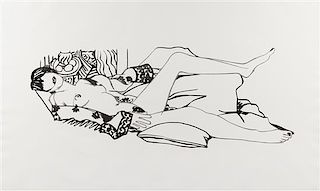 Tom Wesselmann, (American, 1931-2004), Monica Nude with Purple Robe, 1990