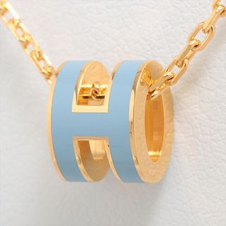 HERMES MINI POP H GOLD PLATED NECKLACE