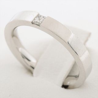 HARRY WINSTON PRINCESS CUT MARRIAGE DIAMOND PLATINUM RING