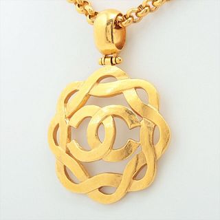 CHANEL COCO MARK NECKLACE GOLD PLATED