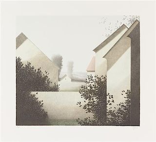 * Robert Kipniss, (American, b. 1931), Rooftop Fragments