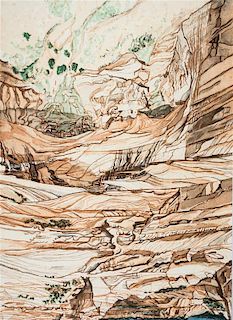 Philip Pearlstein, (American, b. 1924), Mummy Cave Ruins at Canyon de Chelly, 1980