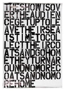 Christopher Wool and Felix Gonzalez-Torres, (20th Century), Untitled (poster), 1993 (a collaborative work by Christopher Wool
