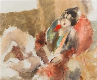 Jules Pascin, (French, 1885-1930), Marinette au manteau rouge, 1927
