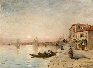 Charles G. Dyer, (American, 1851 - 1912), Sunset at Venice