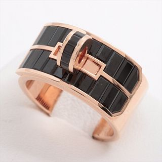 HERMES COLORED STONE 18K ROSE GOLD RING