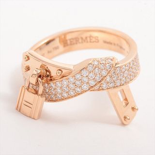 HERMES KELLY GAVROCHE DIAMOND 18K ROSE GOLD RING
