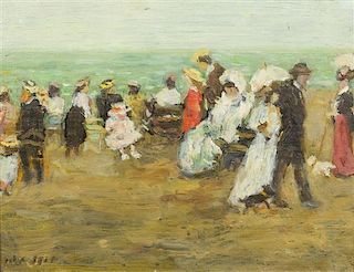 * Gabriel Spat, (American, 1890 - 1967), The Beach at St. Malo, France