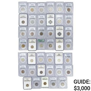 1938-1948 Varied Graded Jefferson Nickels (41 Coin