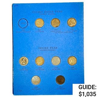 1857-1909 Indian Head Cent Book (43 Coins)   