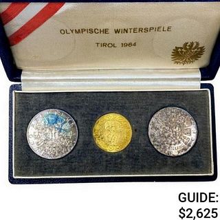 1984 Austria Winter Olympic Set w/ Gold (6.97g)(3 