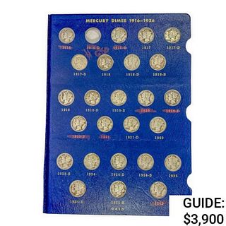 1916-1945 Mercury Dime Set With 42/1 [77 Coins]   