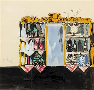 Raoul Dufy, (French, 1877 - 1953), Project de decor pour le boeuf sur le toit, 1920