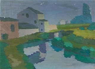 Hans Bohler, (Austrian, 1884 - 1961), Wiener Neustadter Canal, 1931
