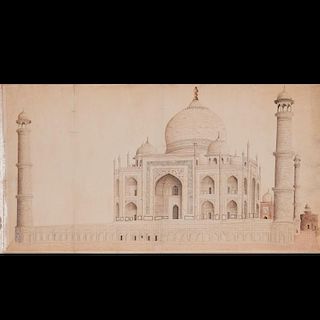 Agra School, Taj Mahal painting