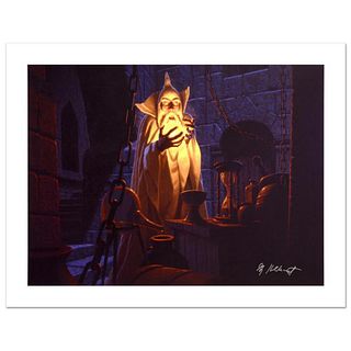 Saruman And The Palantir Limited Edition Giclee on Canvas by The Brothers Hildebrandt. Numbered and Hand Signed by Greg Hildebrandt. Includes Certific