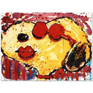 Very Cool Dog Lips in Brentwood Limited Edition Hand Pulled Original Lithograph by Renowned Charles Schulz Protege, Tom Everhart. Numbered and Hand Si