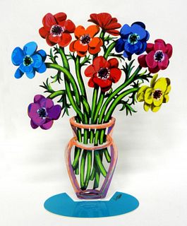 David Gershtein- Free Standing Sculpture "Poppies Vase"