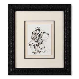 Yuroz, Framed Original Drawing, Hand Signed with Letter of Authenticity.