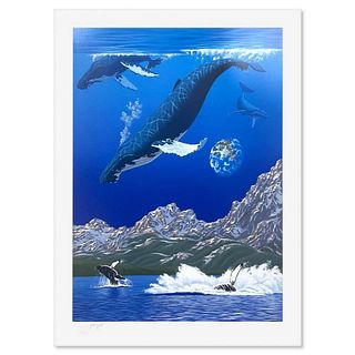 William Schimmel, "Dance of Humpbacks" Limited Edition Printer's Proof, Numbered and Hand Signed with Letter of Authenticity