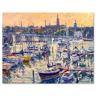 Bill Schmidt, "Annapolis Sunset" Limited Edition Publisher's Proof on Canvas, Numbered 21/21 and Hand Signed with Letter of Authenticity.