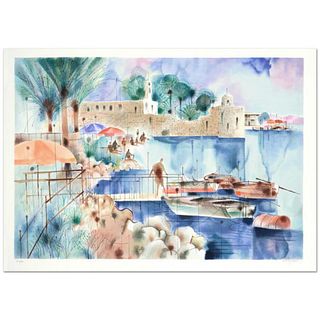 Shmuel Katz (1926-2010), "Sea of Galilee" Limited Edition Serigraph Numbered and Hand Signed with Certificate of Authenticity.