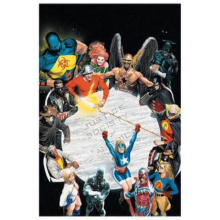 DC Comics, "Justice Society of America #1" Numbered Limited Edition Giclee on Canvas by Alex Ross with COA.